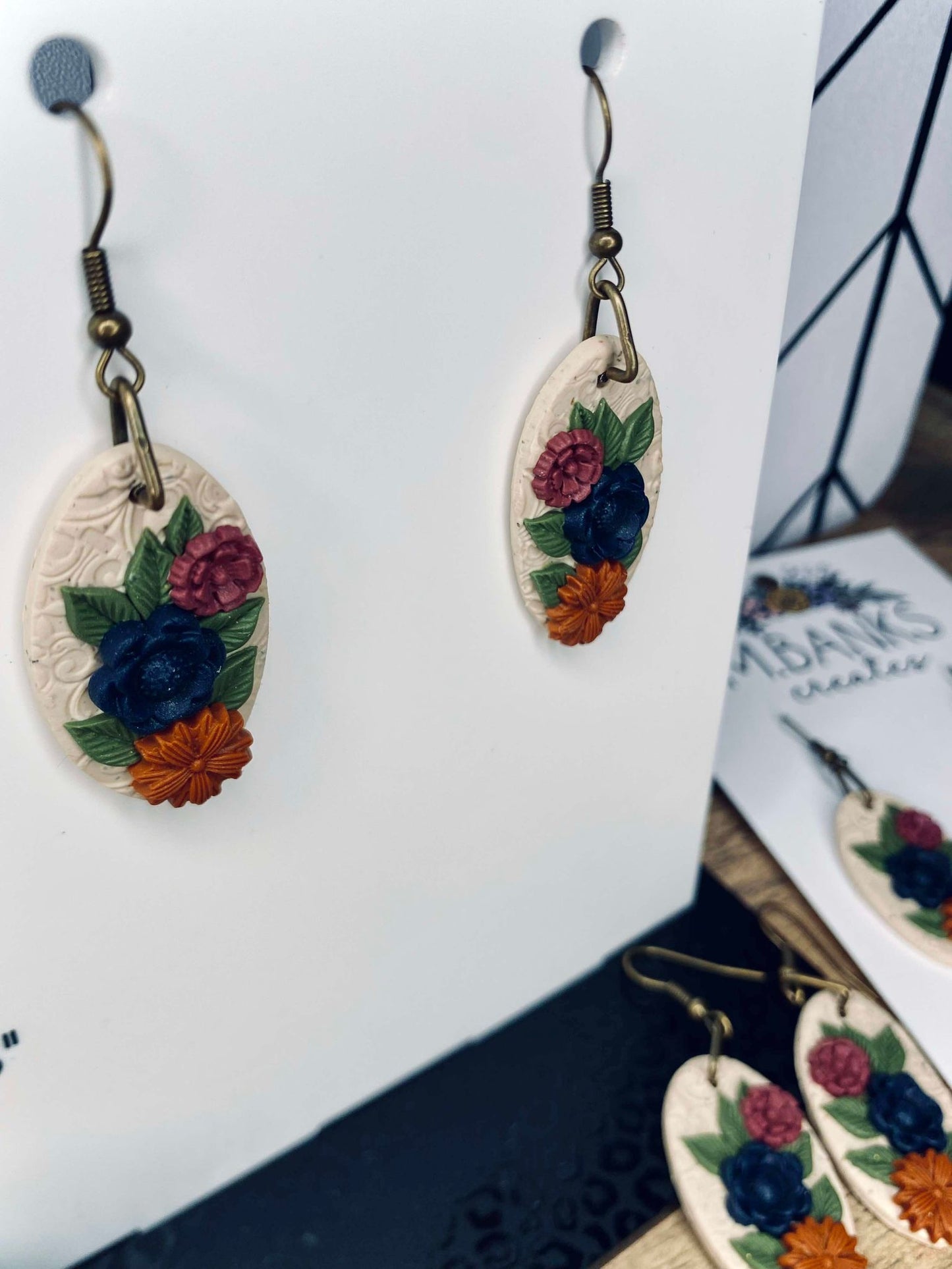 AUTUMN FLORAL DANGLES