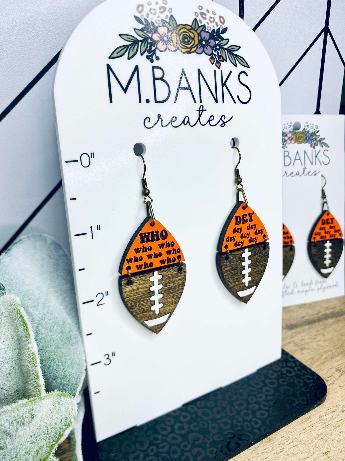 TEAM INSPIRED FOOTBALL EARRINGS